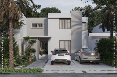 Casa en venta Caucel Merida de 3 recamaras en privada residencial